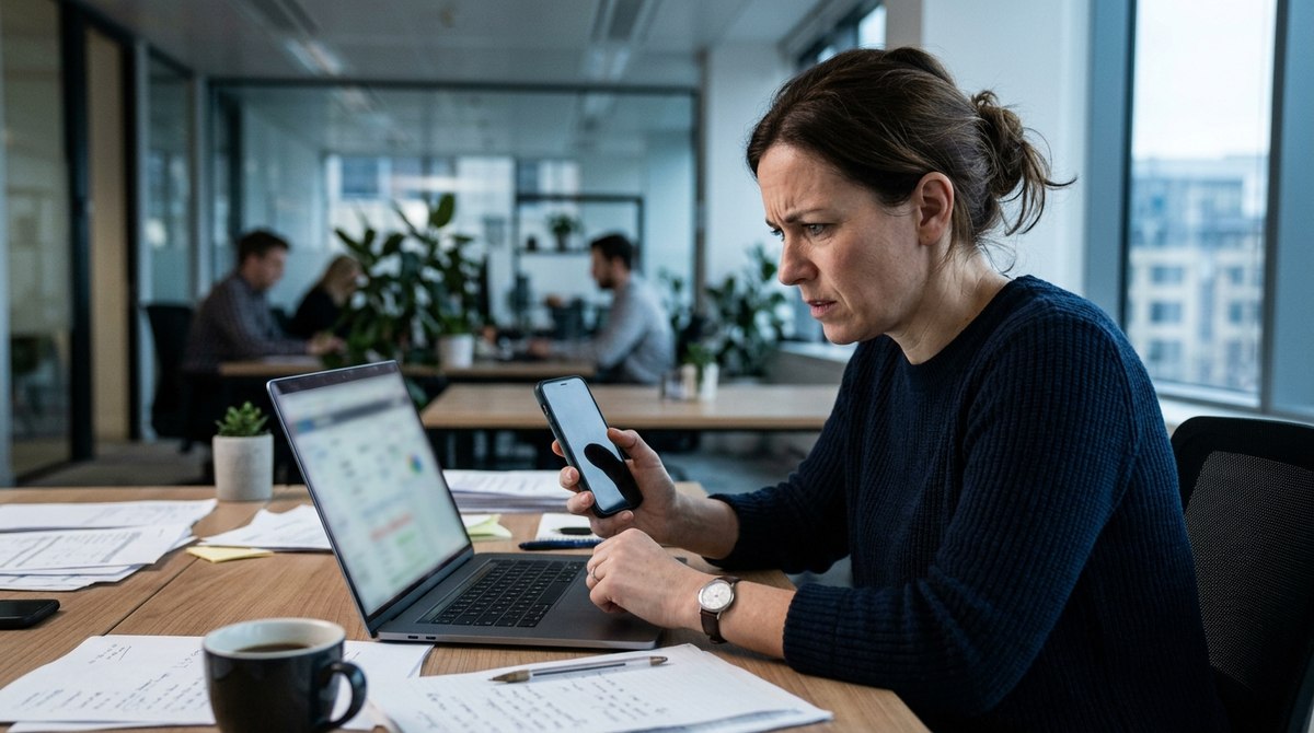 Vezérigazgatói csalás: pénzügyes munkatárs gyanús e-mailt ellenőriz telefonon az irodában